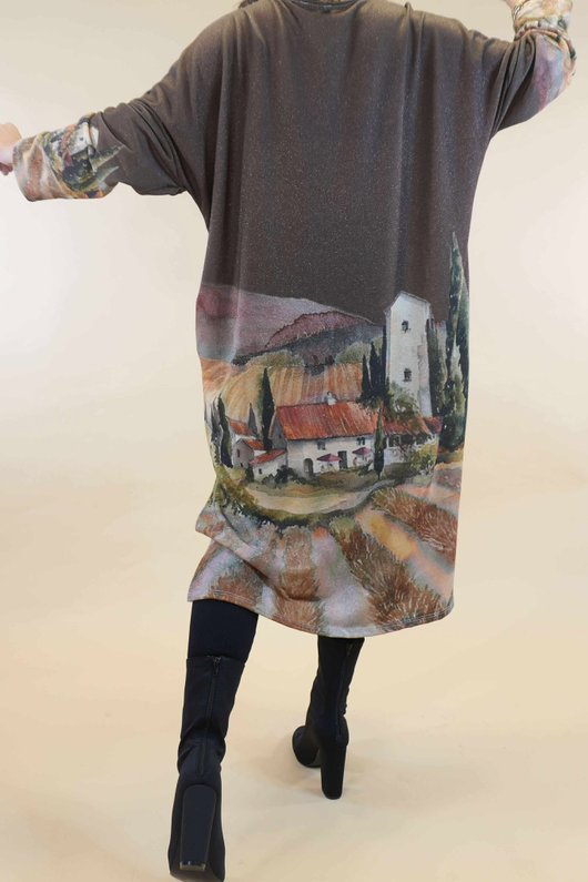  Ezra T Shirt Midi Dress Tuscan Bronze  /11=